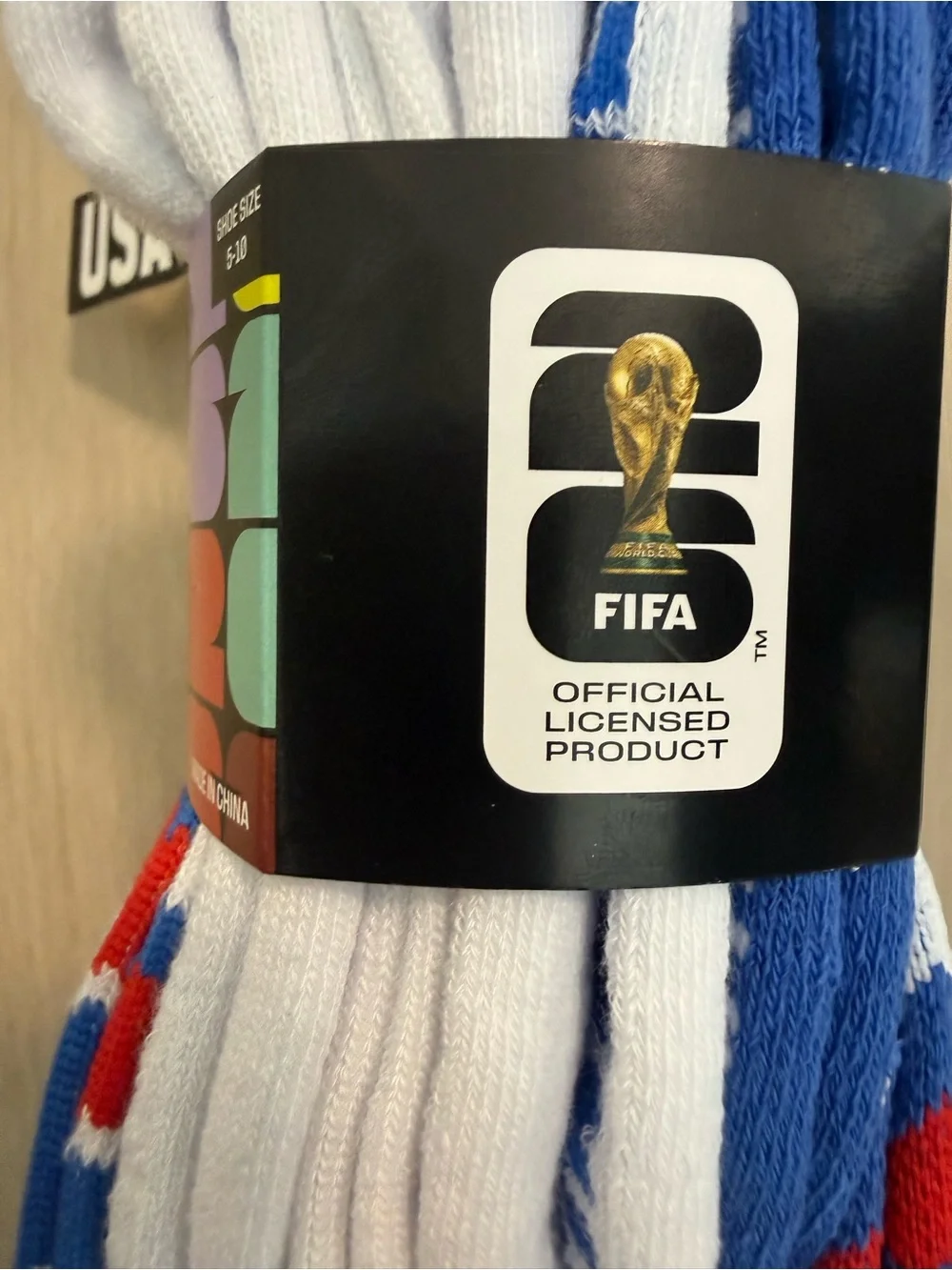 FIFA World Cup 26 Crew Socks Women’s 5-10 Multicolor USA 6-Pack